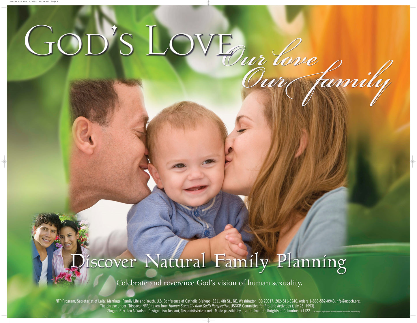 NFP Week Poster - 2011: "God's Love, Our Love, Our Family" (Flat)