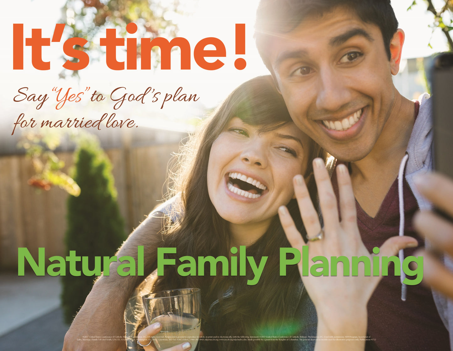 NFP Week Poster - 2017: "Say Yes to God's Plan for Married Love" (Folded)