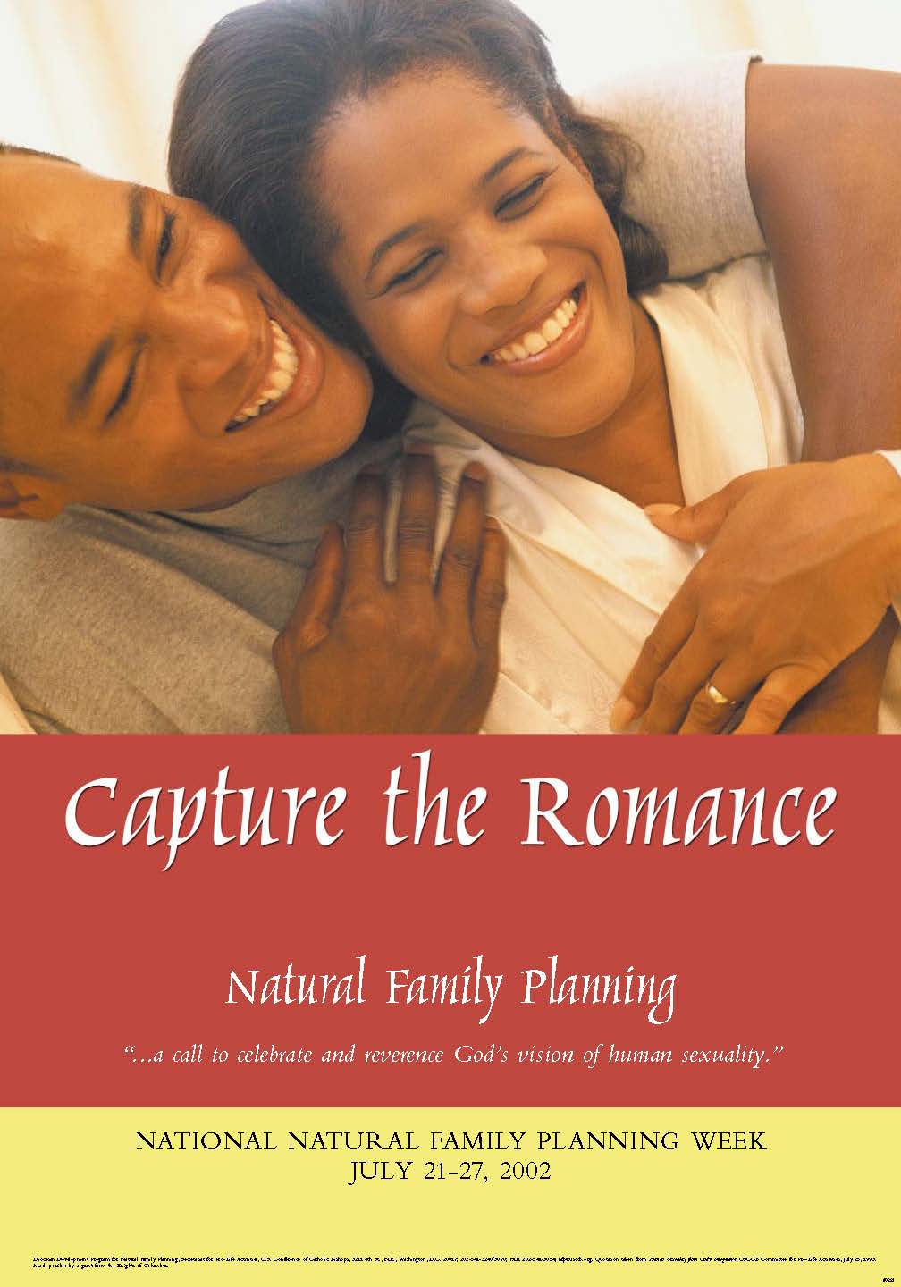 NFP Week Poster - 2002: "Capture the Romance" African-American Couple