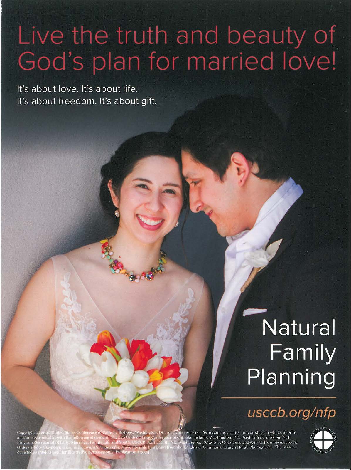 NFP Week Postcard - 2020: "Live the truth and beauty of God's plan for married love!" (Pack of 10)