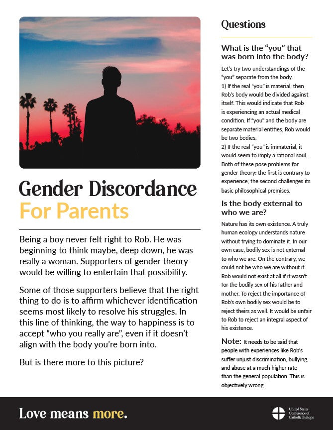Gender Discordance for Parents Info Sheet (Pack of 25)