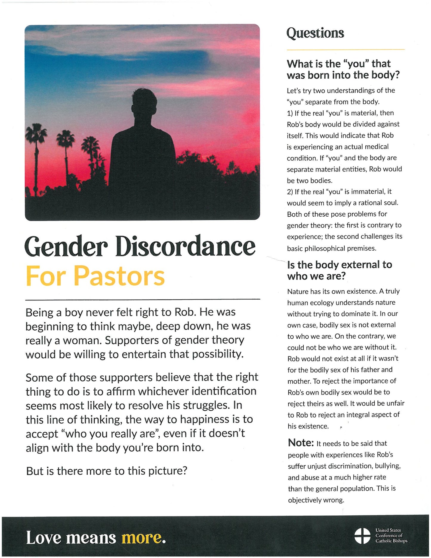 Gender Discordance for Pastors Info Sheet (Pack of 25)