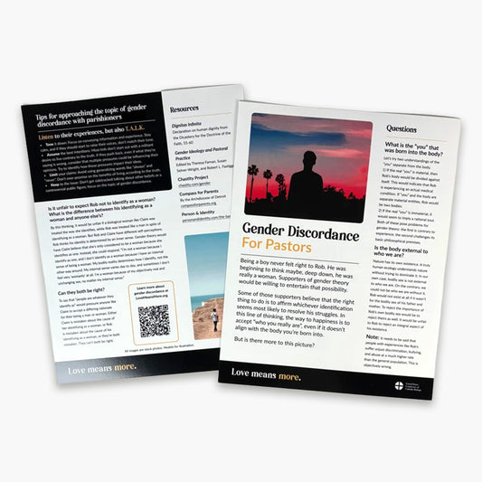Gender Discordance Info Sheet for Pastors (Pack of 25)