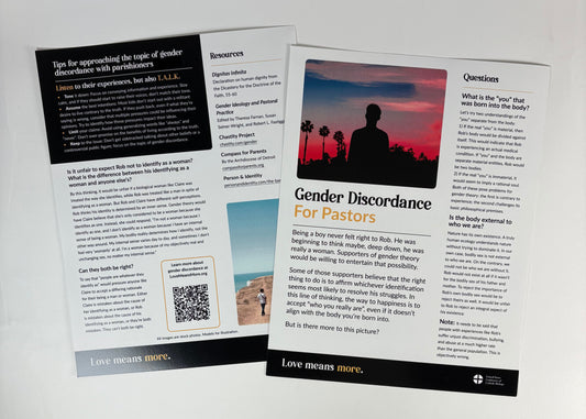 Gender Discordance for Pastors Info Sheet (Pack of 25)